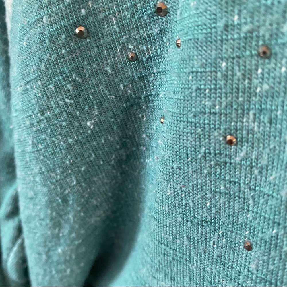 SOLD Maurices Teal Studded Sweatshirt 2X - Picture 6 of 10